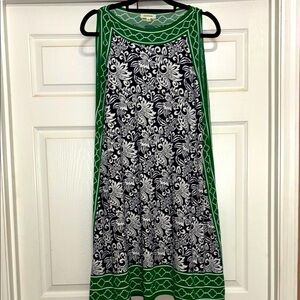 Max Studio Green and Black Floral Mini Dress